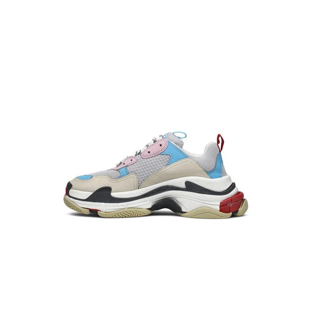 Кроссовки Balenciaga Wmns Triple S 'White Blue Pink' 2019 3