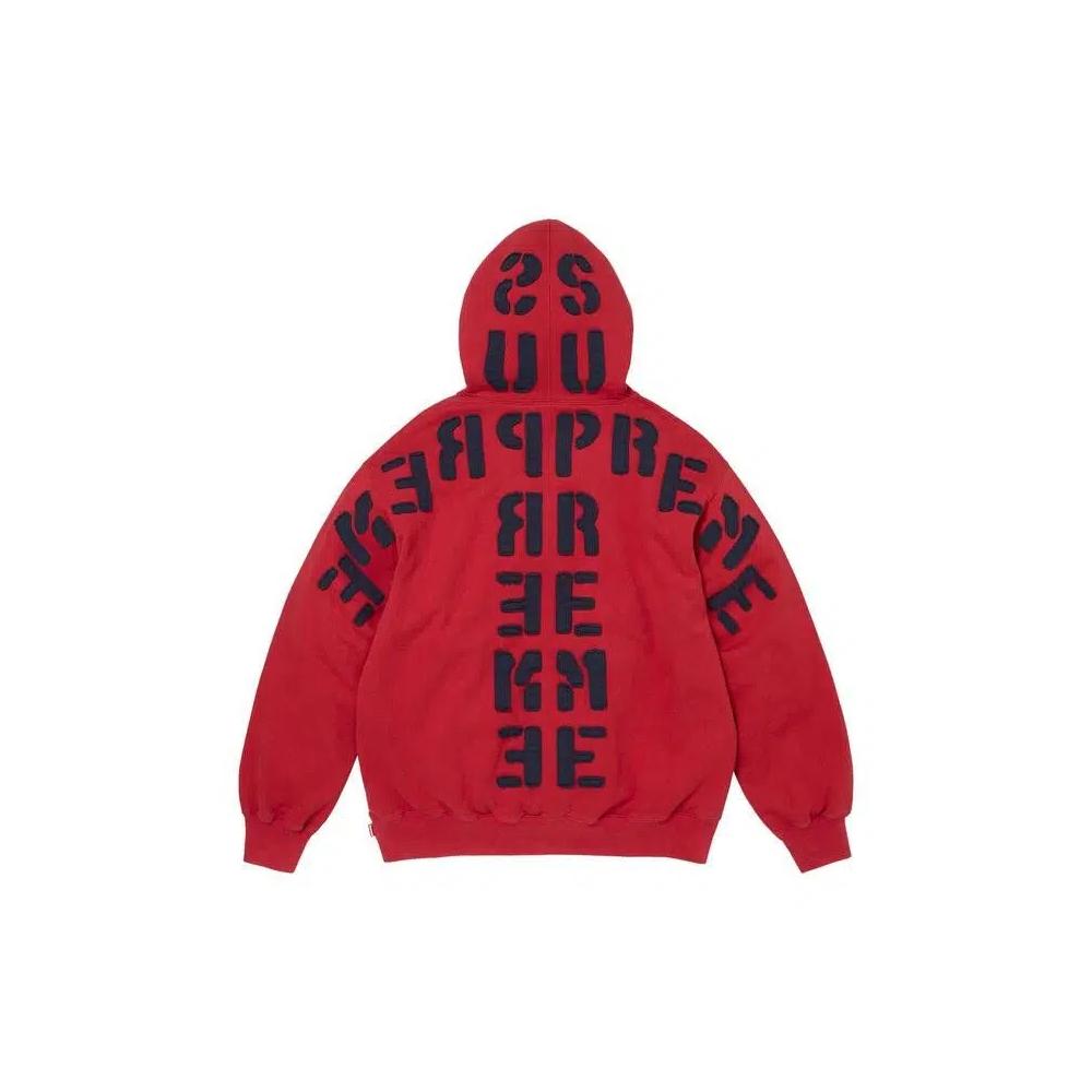 Худи Supreme Mirro Appliqué Hooded Sweatshirt 'Red' 2