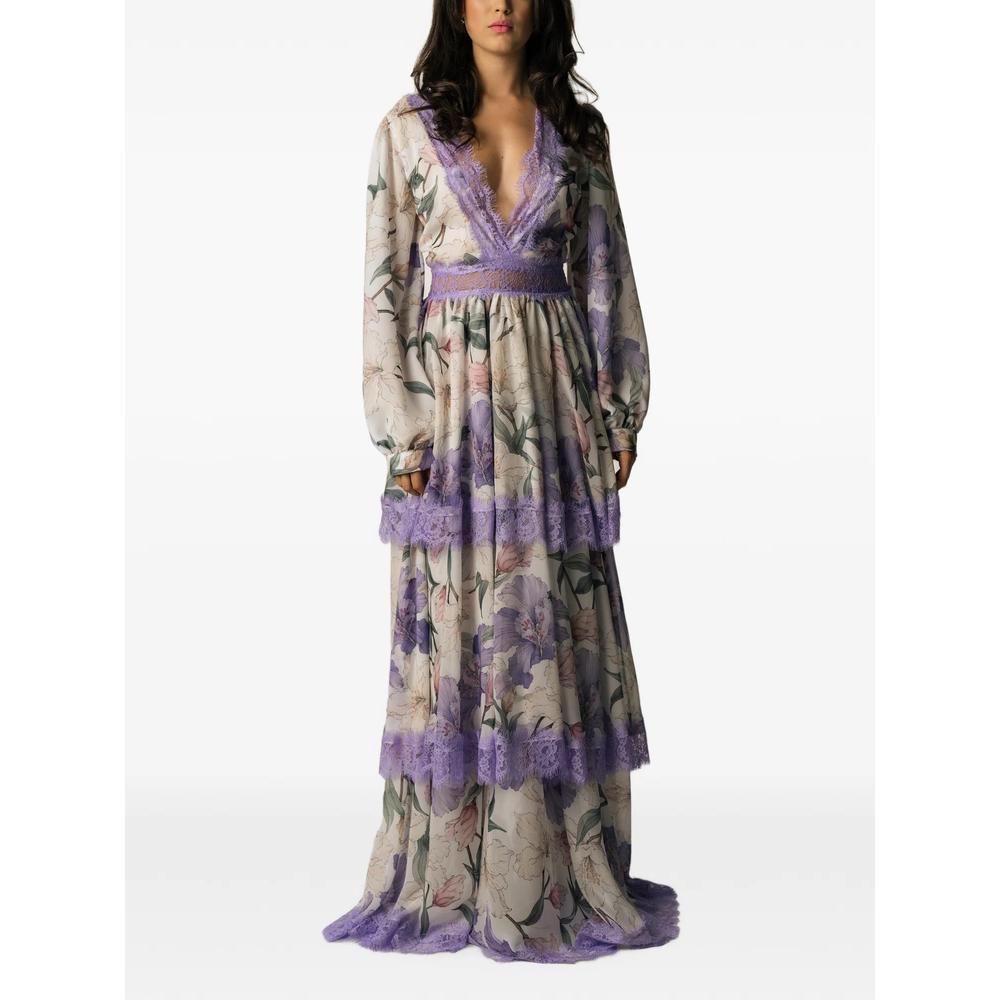 Elysia lace-trimmed floral-print maxi dress 1