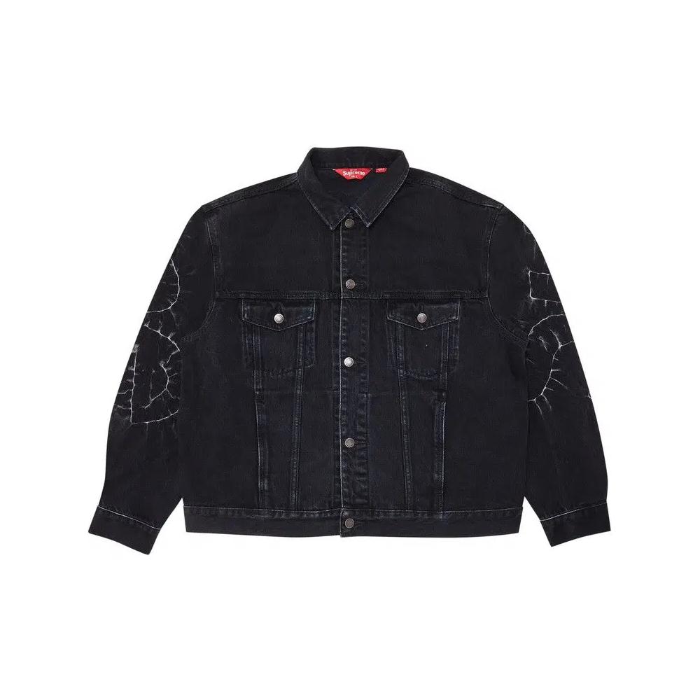 Джинсовые куртки Supreme Shibori Denim Trucker Jacket «Чёрный» 1
