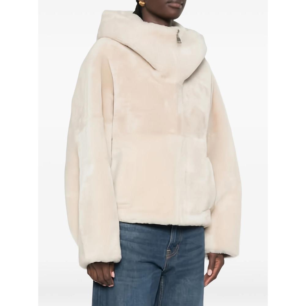 shearling funnel-neck jacket 3