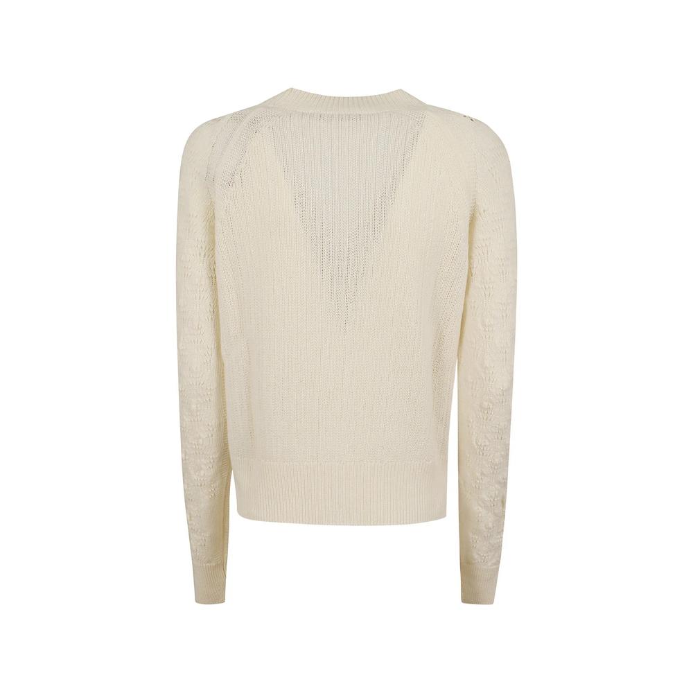 pointelle-knit button-up cardigan 2
