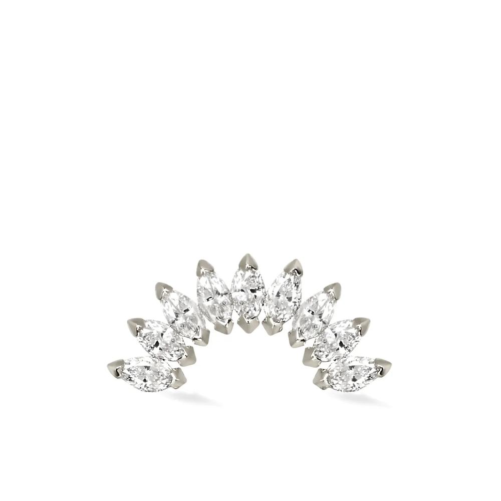 Серьга Stately из белого золота с бриллиантами 1