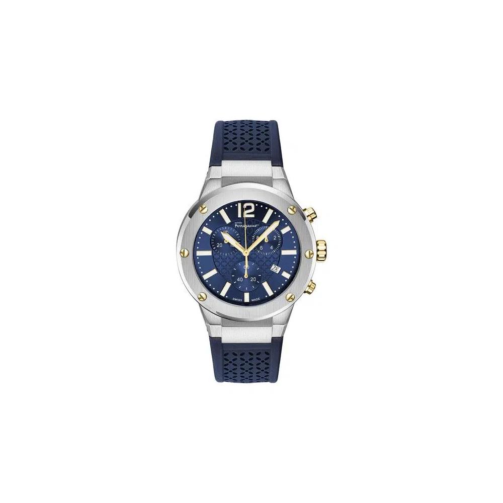 Часы Ferragamo F-80 Chrono Silicone Watch 'Stainless Steel' 1
