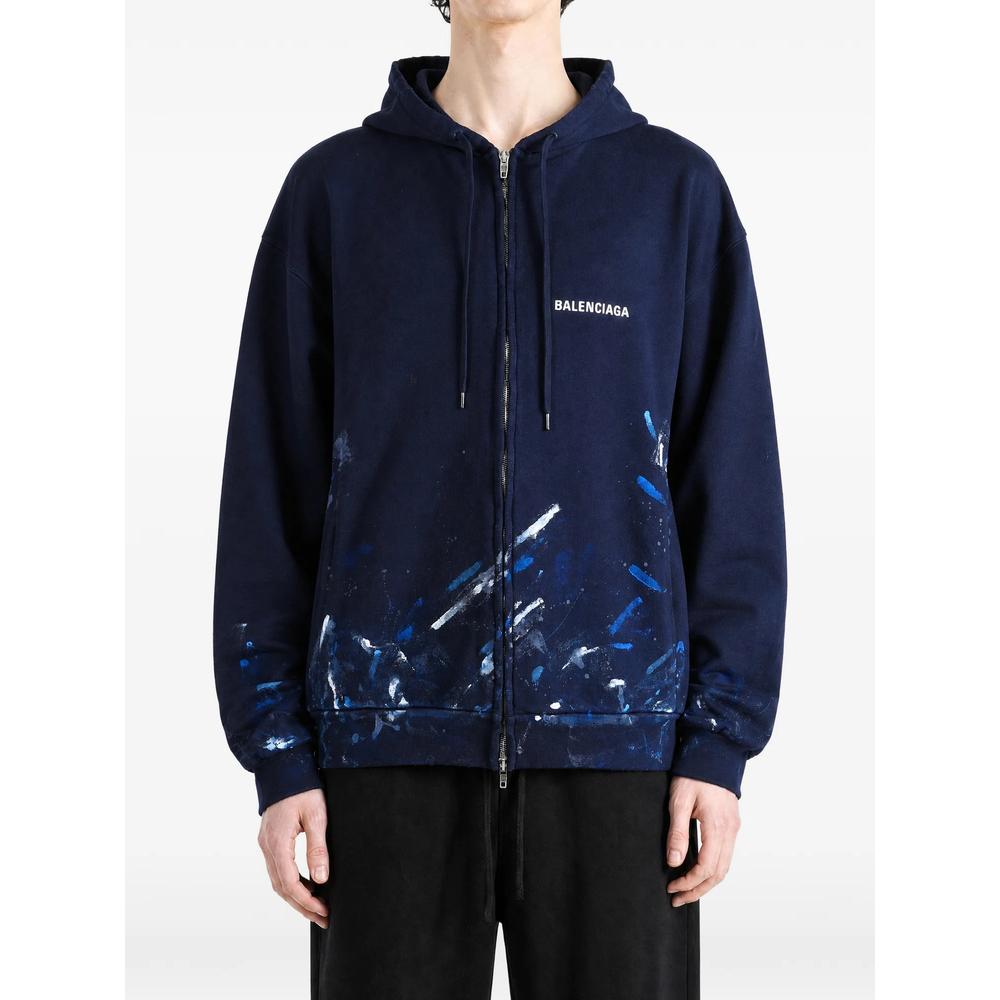 paint-splatter logo-print hoodie 2
