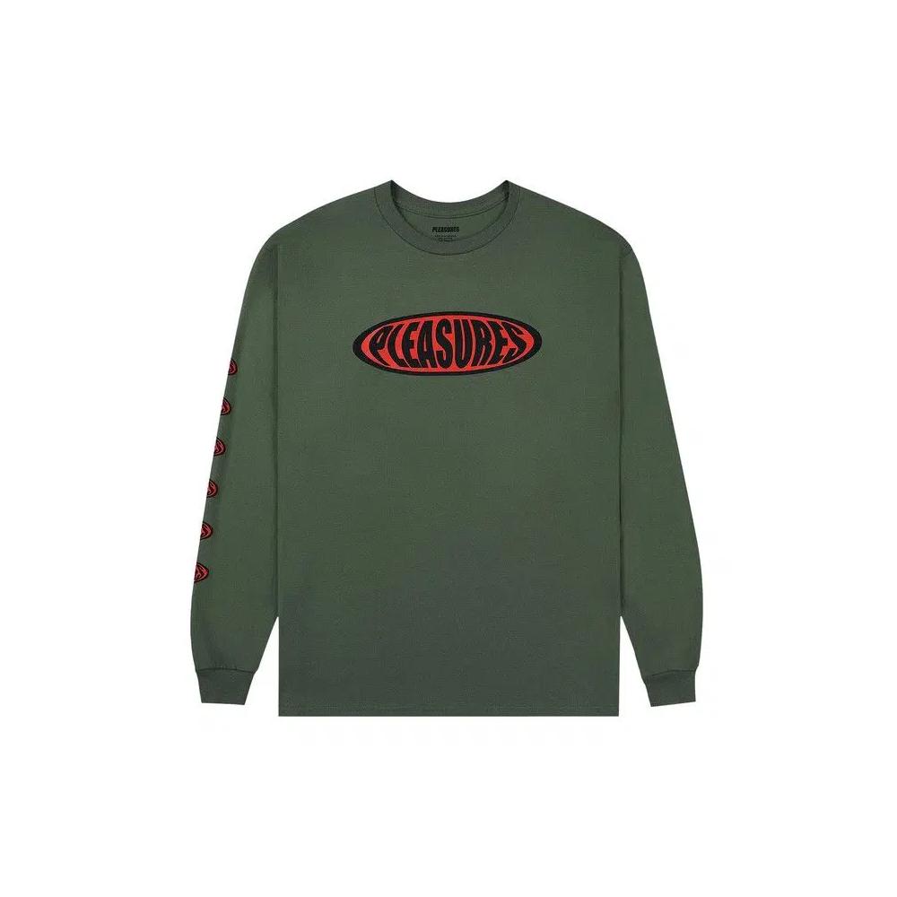 Топы Pleasures Bubble Logo Long-Sleeve 'Olive' 1