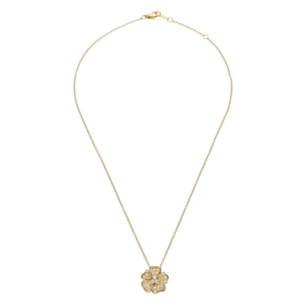 Колье Flora из желтого золота с бриллиантами 1