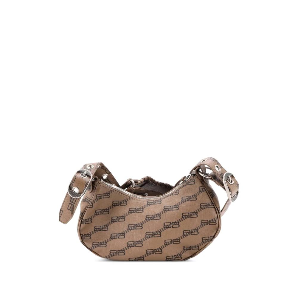 Мини сумка на плечо Le Cagole Giant Studs BB Monogram Coated Canvas XS 2