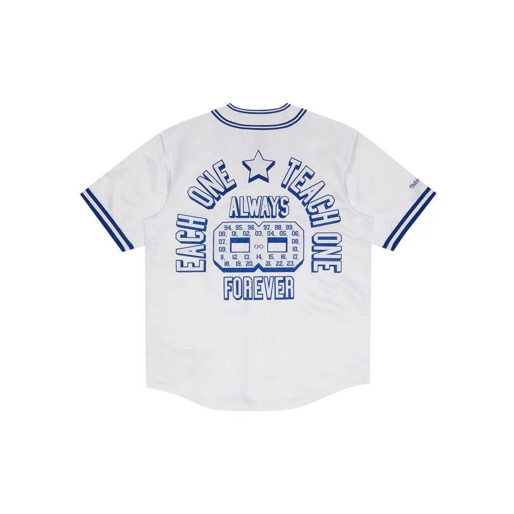 Джерси Supreme x Mitchell & Ness Satin Baseball Jersey 'White' 2