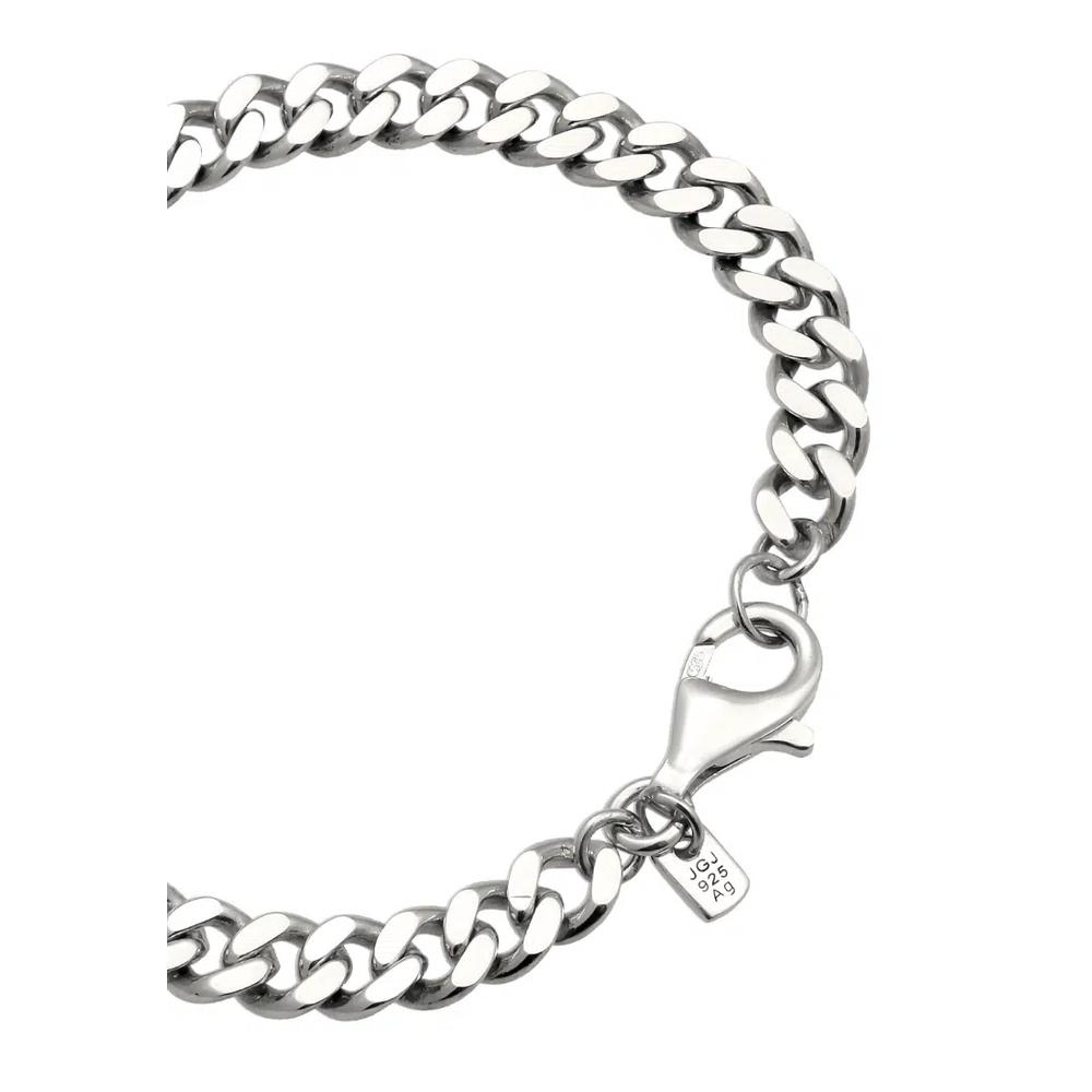 Мужской серебряный браслет-цепь Curb 5