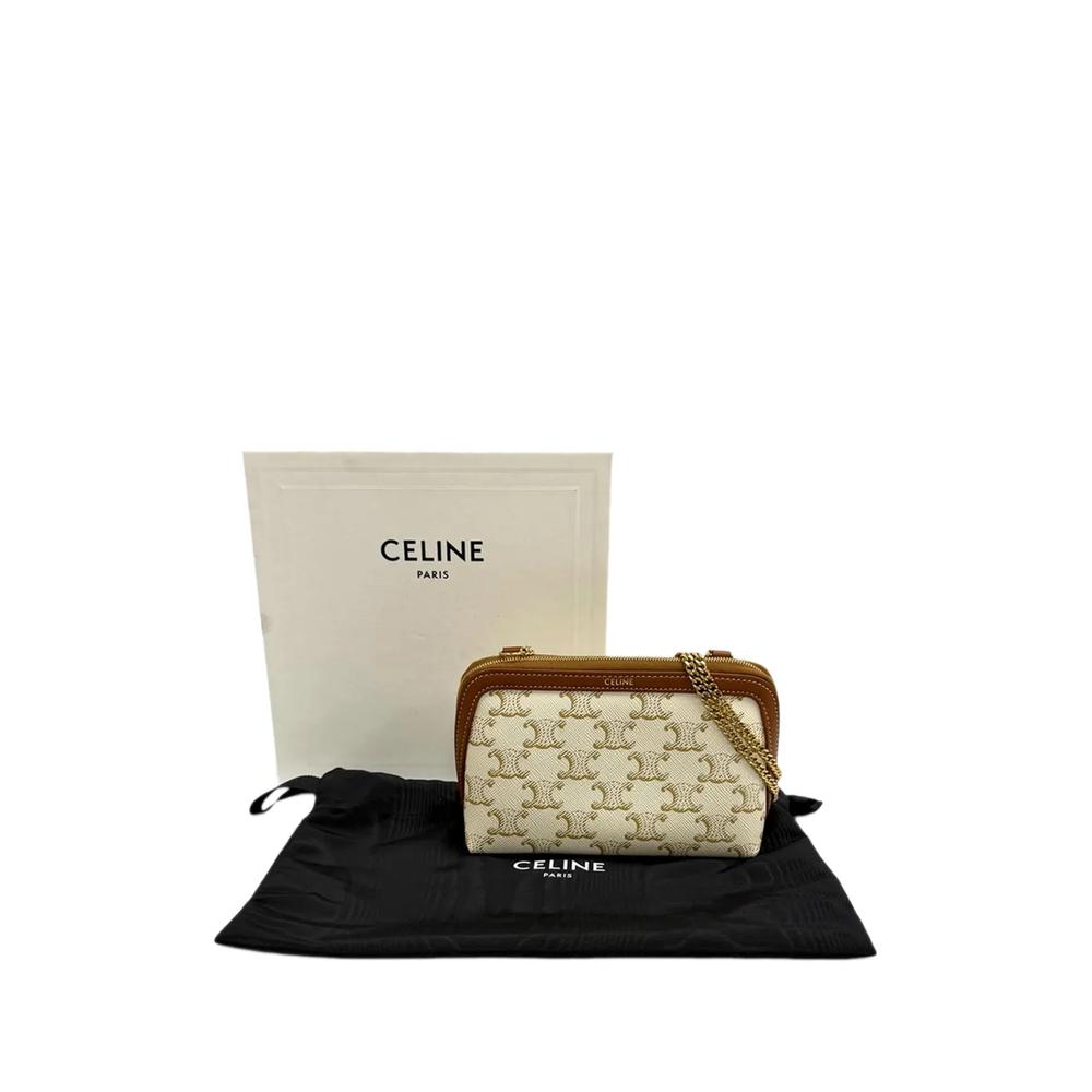 Сумка через плечо Triomphe Coated Canvas Clutch On Chain (2018-2026 годы) 2