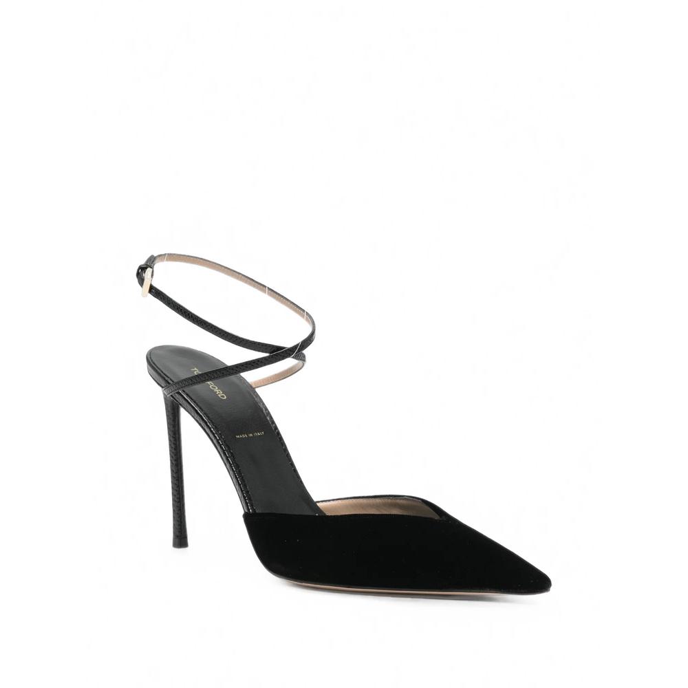 velvet wrap-around pumps 2