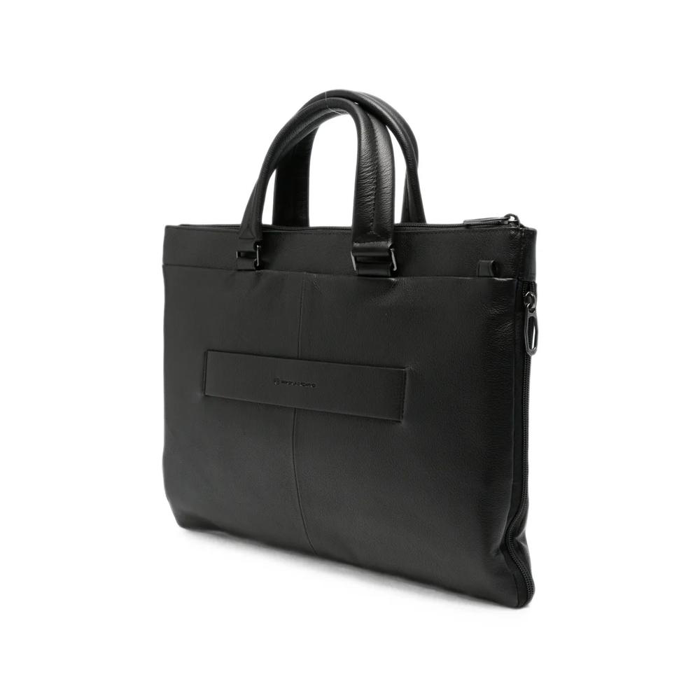 logo-plaque pebbled-leather backpack 2