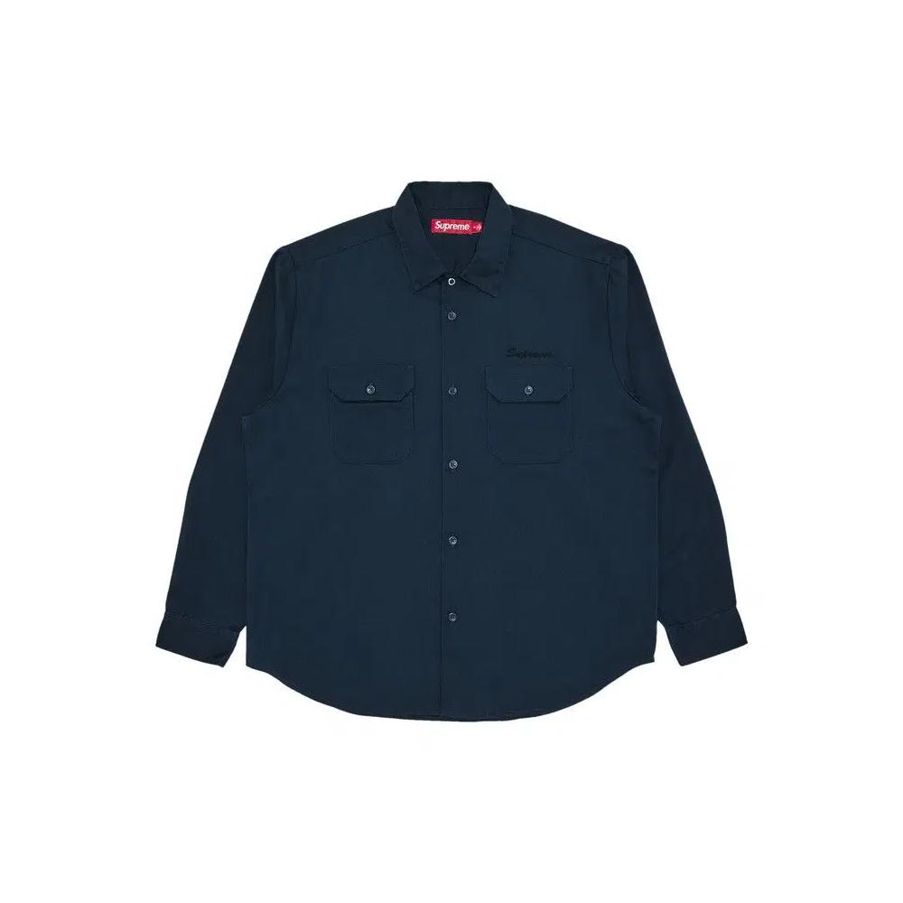 Овершерты Supreme Snow White Work Shirt 'Light Navy' 1