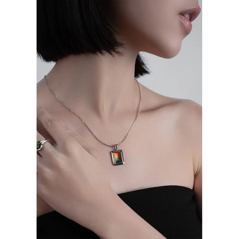 Aura Classic Изумрудный Аммолит Кулон 3