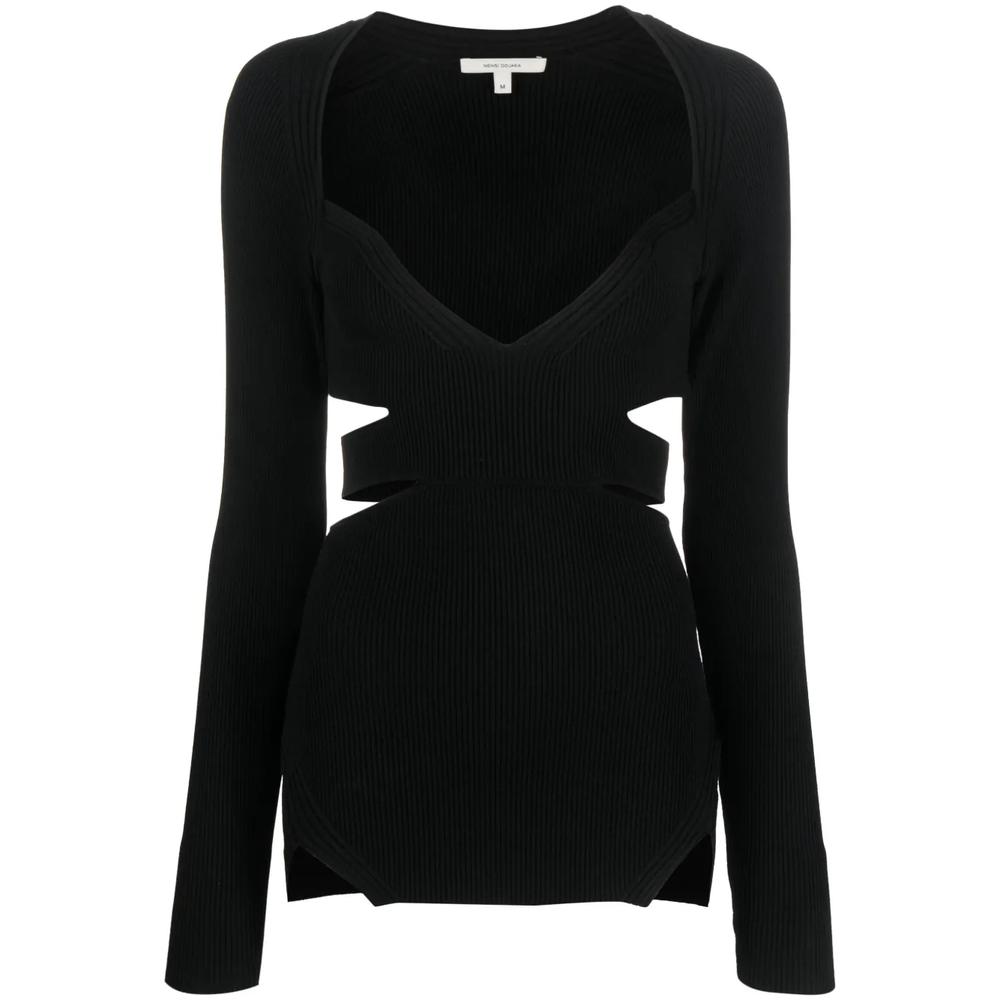 cut-out knitted top 1