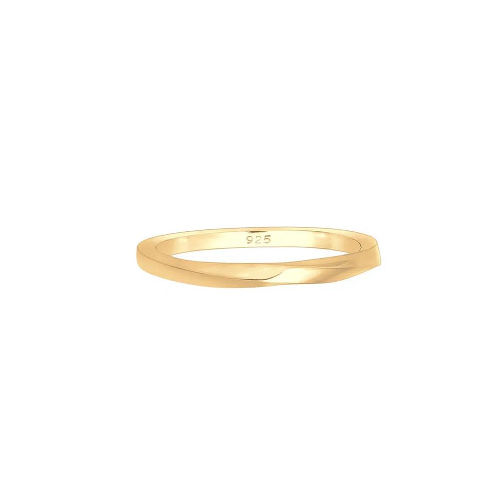 Organic Wave Band Ring – позолоченное серебро 3