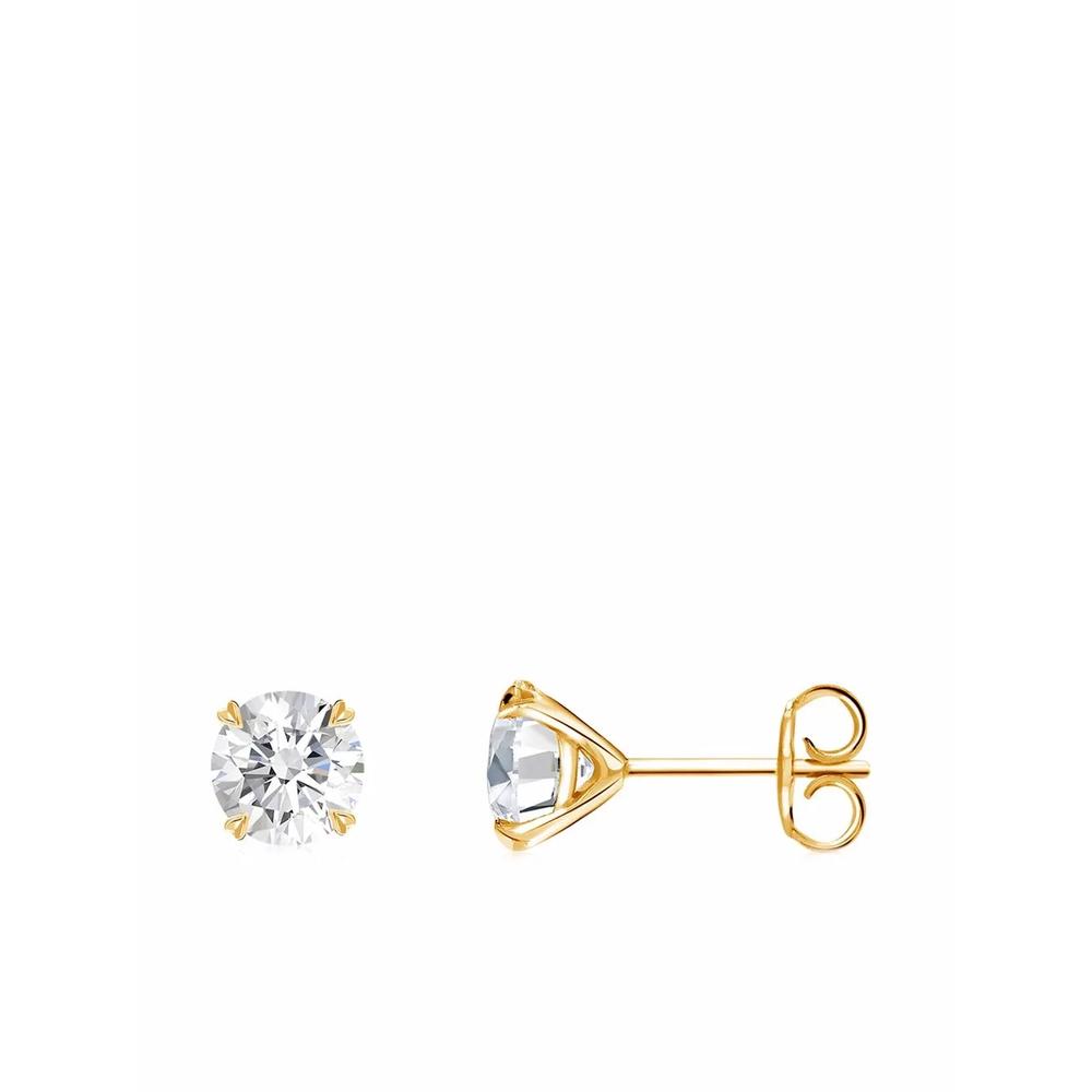 Серьги-гвоздики из желтого золота с бриллиантами Windsor 0.60ct 2