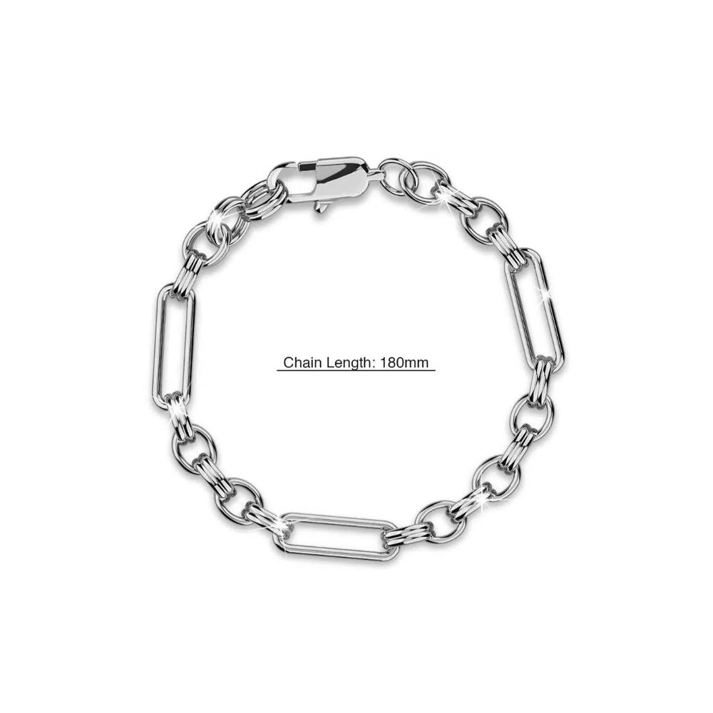 Браслет Roxanne Oval Link Paperclip Chain из белого золота 5