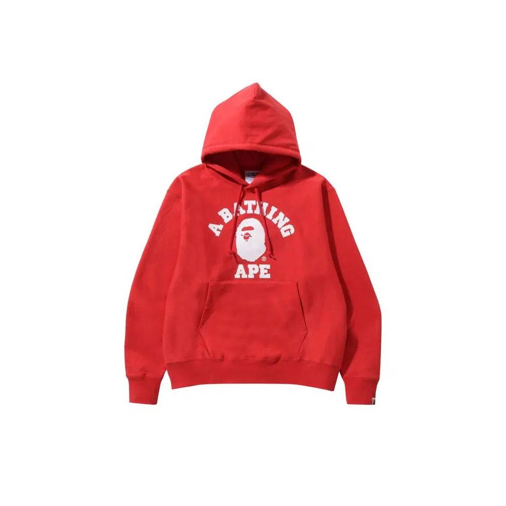 Худи BAPE Classic College Relaxed Fit Pullover Hoodie 'Red' 1
