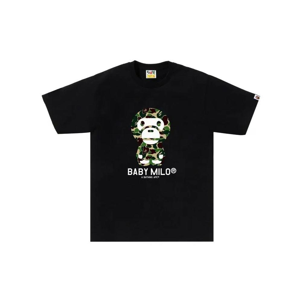 Топы BAPE ABC Camo Baby Milo Tee 'Черный/Зеленый' 1