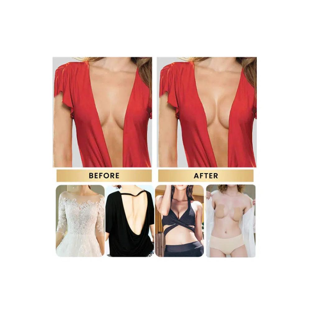 Набор из 2 бюстгальтеров Dahlia Breast Lift Up Nubra черного цвета, бесшовные, невидимые, многоразовые, самоклеящиеся 6