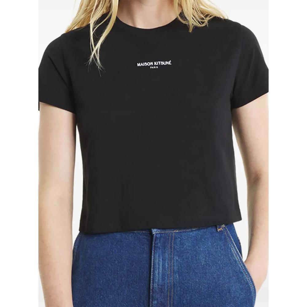 logo-print cropped T-shirt 2