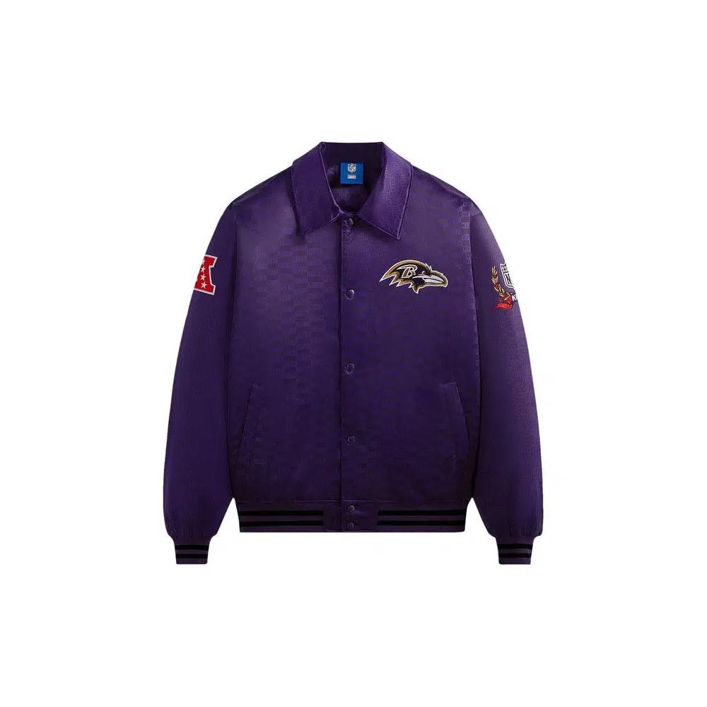 Бомберы Kith For The NFL: Ravens Satin Bomber Jacket 'Traveler' 1