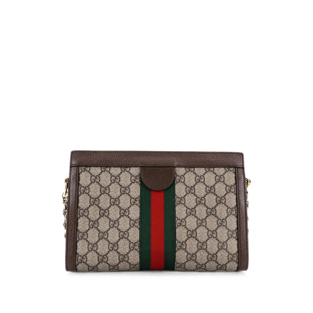 Маленькая сумка через плечо Ophidia Chain Shoulder Bag из канваса с узором GG 2