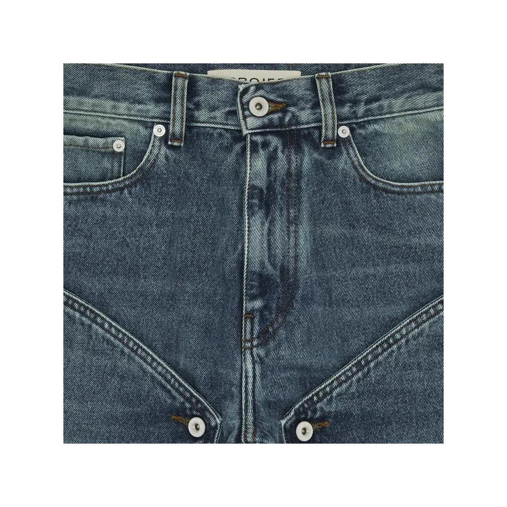 Y/Project Evergreen Snap Off Jeans 'Винтажный синий' 3
