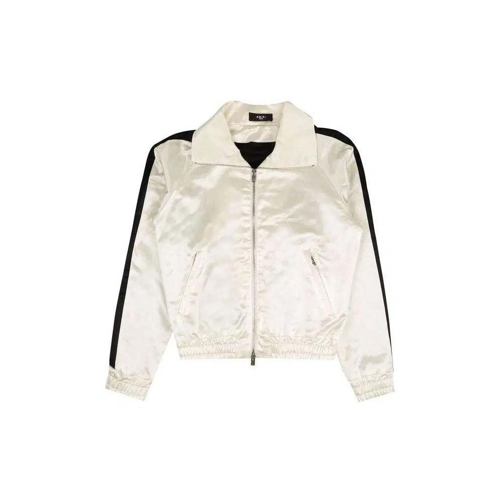 Трековые куртки Amiri Full Zip Satin Track Jacket 'White' 1