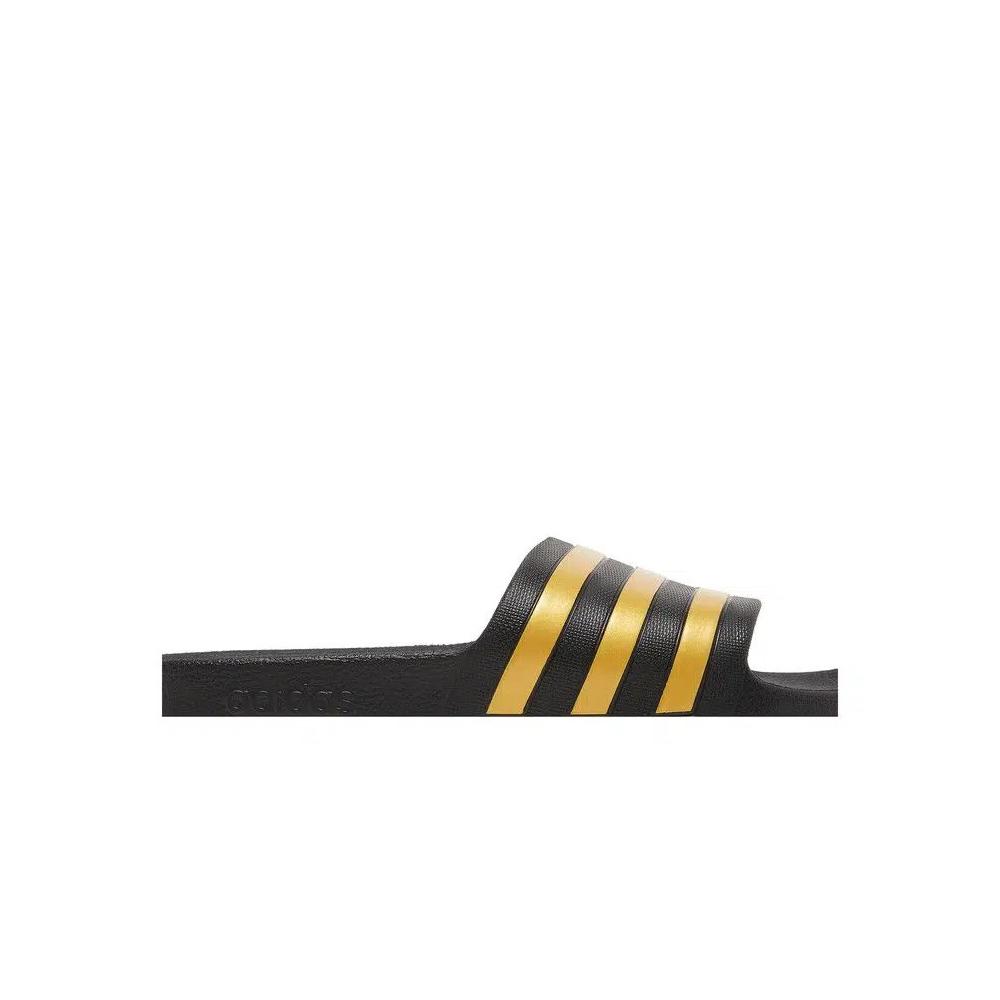 Сланцы adidas Adilette Aqua 'Black Gold Metallic' 2
