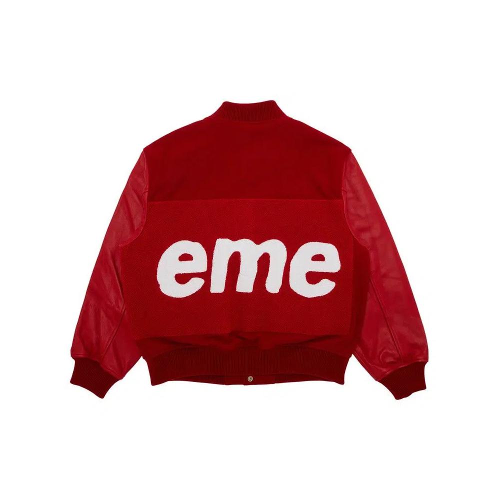Варсити-куртки Supreme Big Logo Chenille Varsity Jacket 'Red' 2