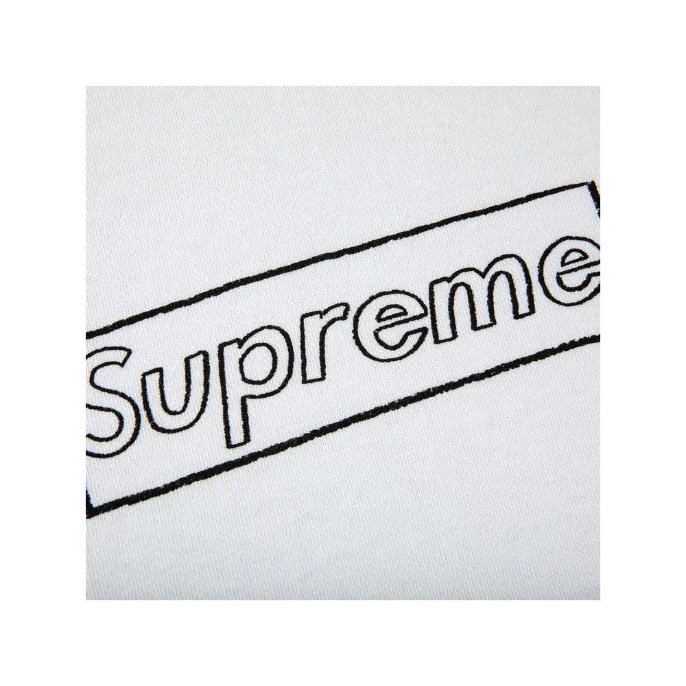 Футболки Supreme x KAWS Chalk Logo Tee 'White' 2
