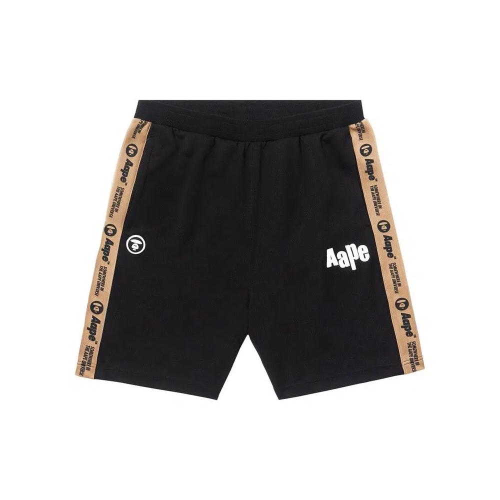 AAPE Moonface Embroidered Sweat Шорты 'Черный' 1