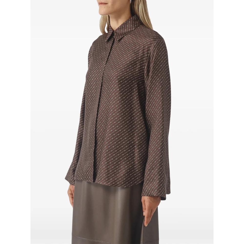 Farea monogram-print silk shirt 3