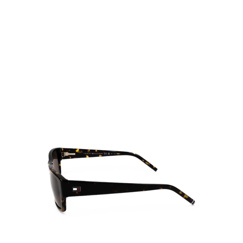 tortoiseshell-effect rectangle-frame sunglasses 2
