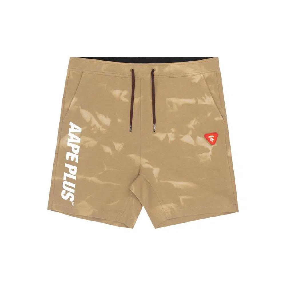 Шорты AAPE Moonface Dyed Sweat Shorts 'Beige/White' 1