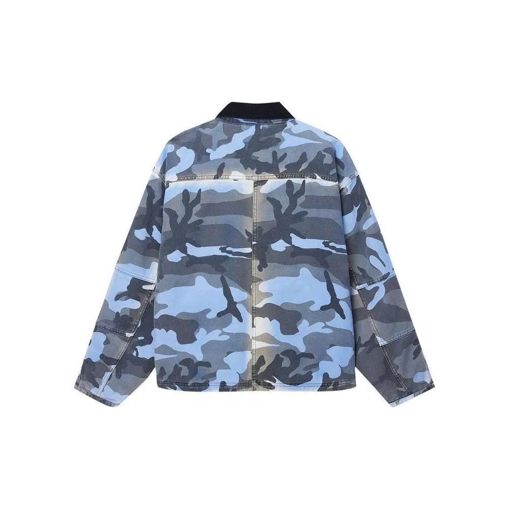 Куртки Stussy Spray Dye Canvas Jacket 'Blue Camo' 2