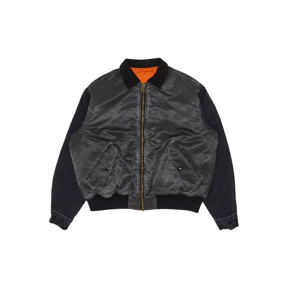 Бомберы Supreme Denim Sleeve MA-1 'Чёрный' 1
