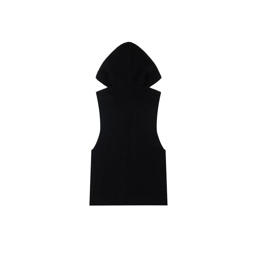 Верх Rick Owens Maglia Hooded Tank Top «Черный» 2