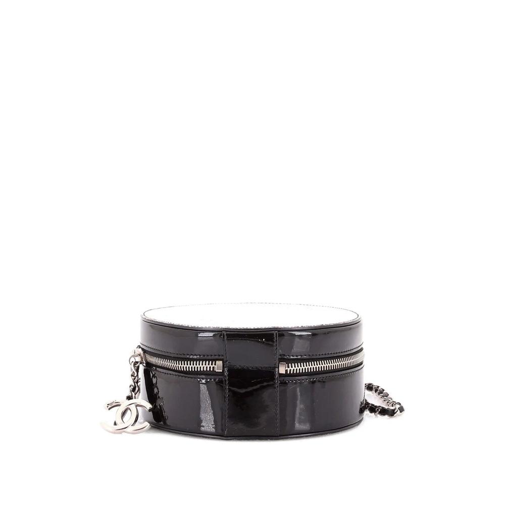 Evening On The Moon Round Evening Bag Glittered PVC with Patent Mini crossbody bag 2
