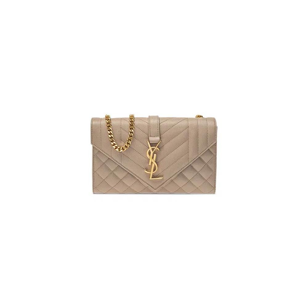 Сумки через плечо Crossbody Bags Saint Laurent Small Envelope Chain Bag 'Dark Beige' 1