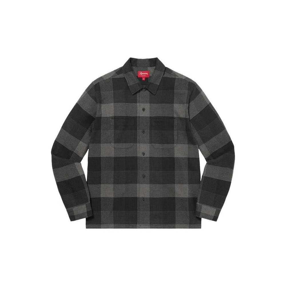 Фланелевые рубашки Supreme Plaid Flannel Shirt 'Black' 1