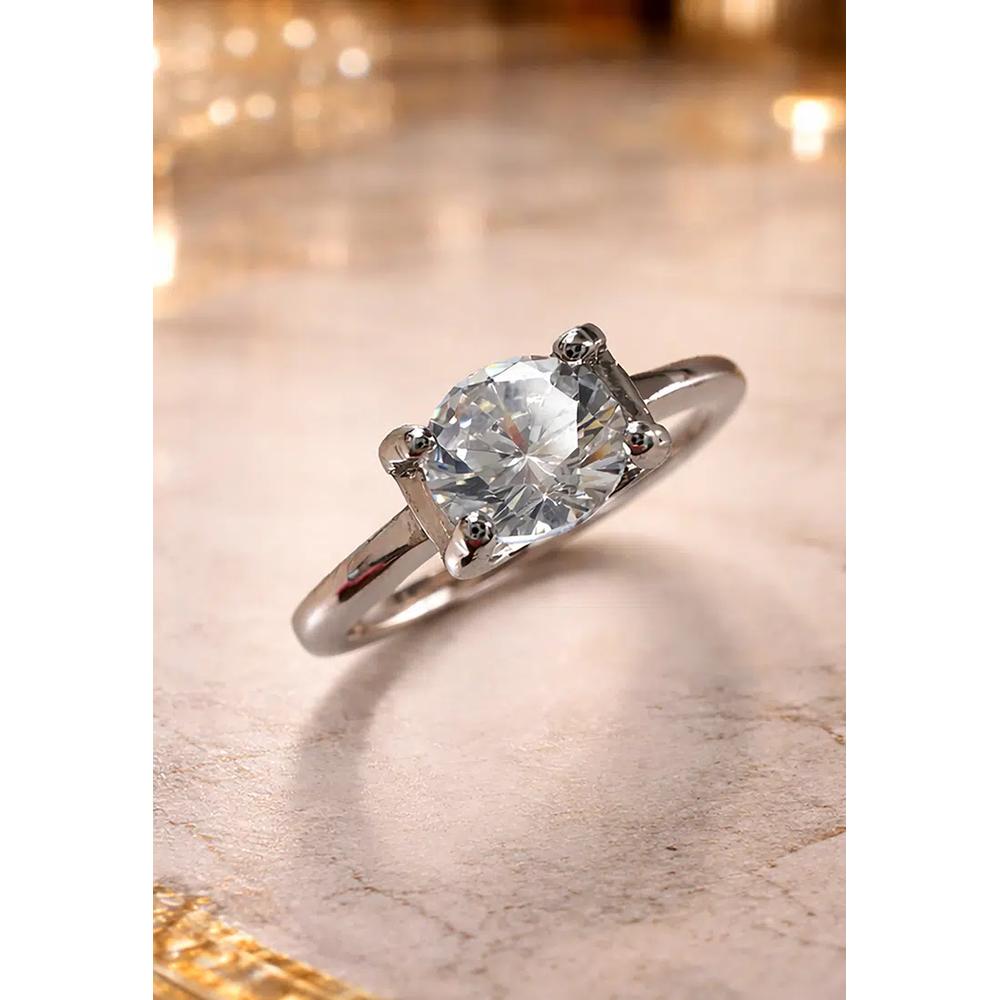 Кольцо-солитер с кристаллами Swarovski - 514 2
