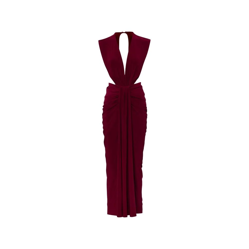 Nia V-neck ruched maxi dress 1