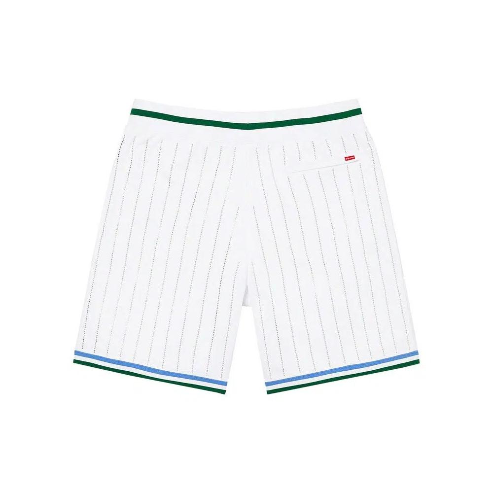 Шорты Supreme Rhinestone Stripe Basketball Short 'Белый' 2