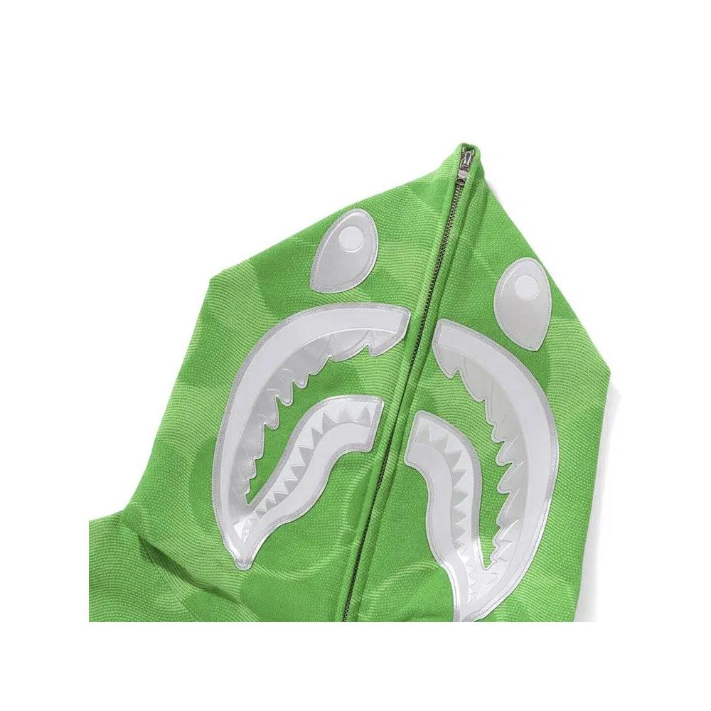 Толстовки BAPE Ink Camo Shark Zip худи 'Зеленый' 3