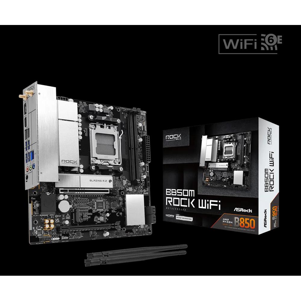 ASRock B850M Rock WIFI Micro-ATX материнская плата (DDR5) 3