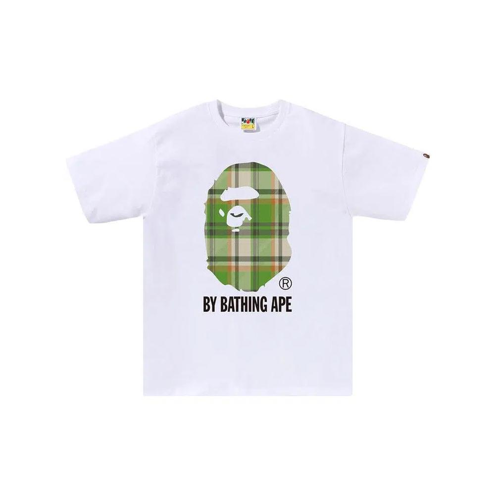 Топы BAPE Check By Bathing Ape Tee 'White/Green' 1